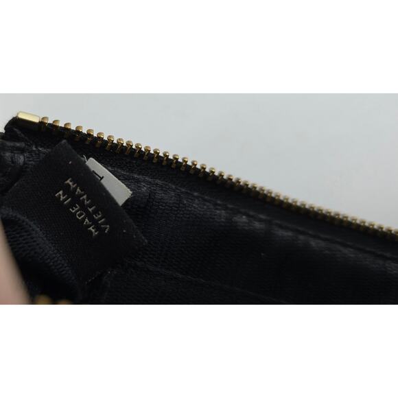 Coach Signature Jacquard Wristlet Deep Purple & Tan - Picture 4 of 7